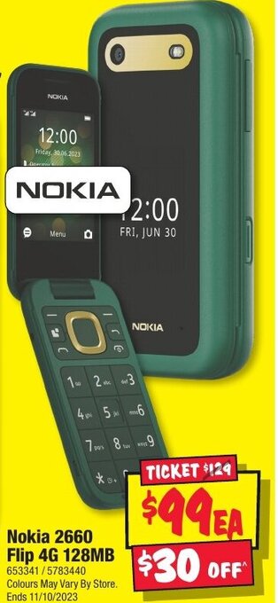 JB Hi-Fi Nokia 2660 Flip 4G 128MB offer