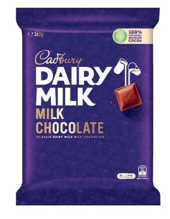 Coles Cadbury Large Block Chocolate 315g-360g offer