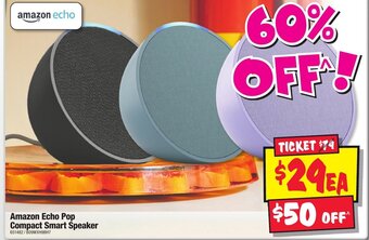 JB Hi-Fi Amazon Echo Pop Compact Smart Speaker offer