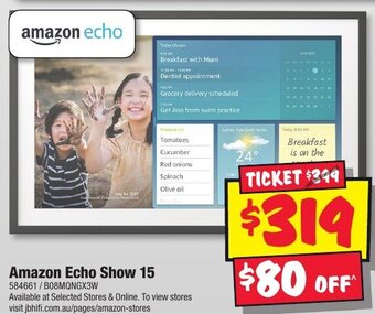 JB Hi-Fi Amazon Echo Show 15 offer