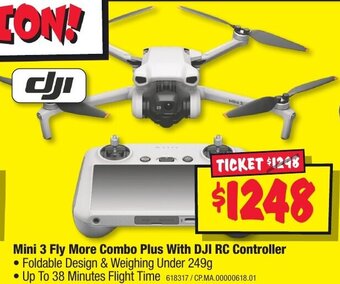 JB Hi-Fi Mini 3 Fly More Combo Plus With DJI RC Controller offer