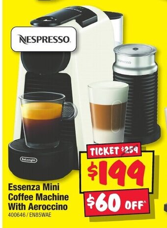 JB Hi-Fi Essenza Mini Coffee Machine With Aeroccino offer