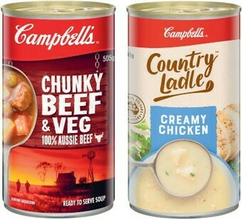 Coles Campbell’s Country Ladle or Chunky Soup 495g-505g offer