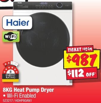 JB Hi-Fi 8KG Heat Pump Dryer offer