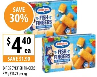 Supabarn BIRDS EYE FISH FINGERS 375g offer