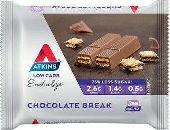 Atkins Low Carb Endulge Chocolate Break Bar 3 Pack 64g