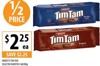 Supabarn ARNOTTS TIM TAM SELECTED VARIETIES 160/200g offer