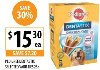 Supabarn PEDIGREE DENTASTIX SELECTED VARIETIES 28's offer