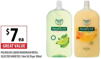 Supabarn PALMOLIVE LIQUID HANDWASH REFILL SELECTED VARIETIES 1 litre offer