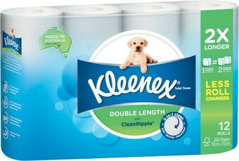 Coles Kleenex Double Length Toilet Tissue 12 Pack offer