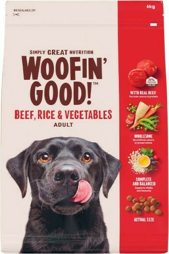 Coles Woofin’ Good Dry Dog Food 6kg offer