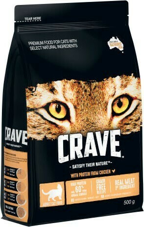 Coles Crave Dry Cat Food 500g offer