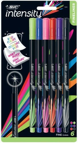 Coles Bic Intensity Fineliner Assorted 6 Pack offer