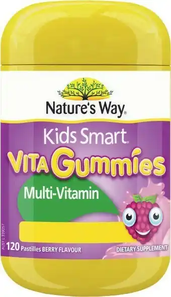 Coles Nature’s Way Kids Smart Vita Gummies Multi-Vitamin Pastilles 120 Pack offer
