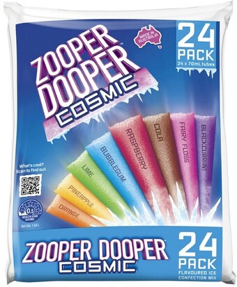 IGA Zooper dooper ice tubes 24 pack selected varieties offer