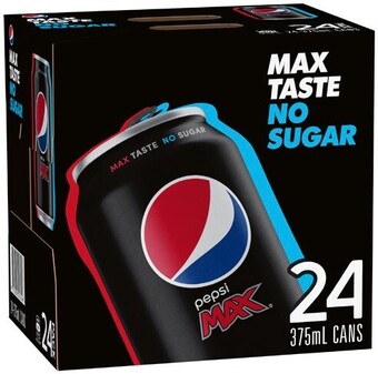 IGA Pepsi, schweppes or solo 24x375ml selected varieties offer