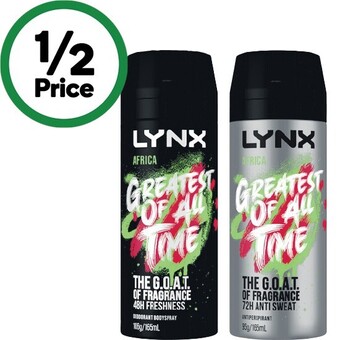 Woolworths Lynx body spray or anti-perspirant 165ml offer