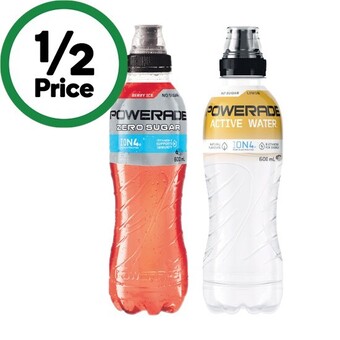 Woolworths Powerade sports drink or active water 600ml offer