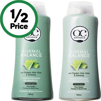 Woolworths Oc naturals shampoo or conditioner 725ml offer