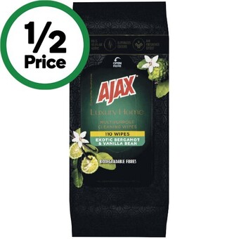Woolworths Ajax luxury home cleaning wipes pk 110 offer