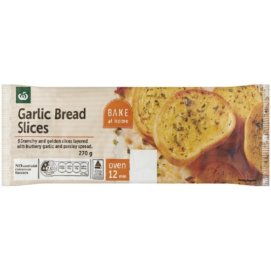 Woolworths garlic bread slices 270g from the fridge offer at Woolworths