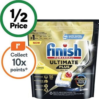 Woolworths Finish ultimate plus dishwasher tablets pk 56 offer
