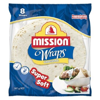 Woolworths Mission wraps varieties 425-567g pk 6-8 offer