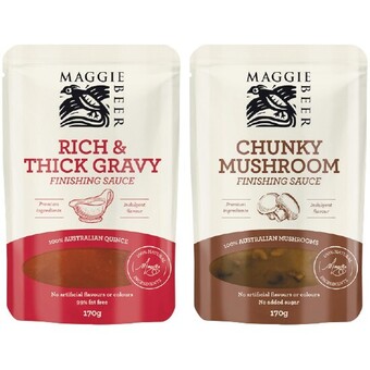 Woolworths Maggie beer gravy or finishing sauce 170g offer