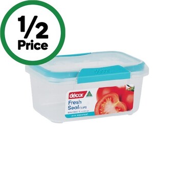 Woolworths Decor fresh seal clips oblong 1 litre offer