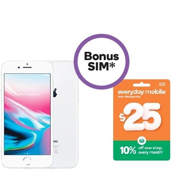 Woolworths Apple iphone 8 256gb – silver – excellent – refurbished offer