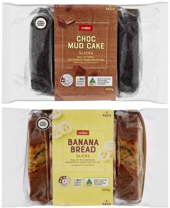 Coles Coles 5 pack slices 500g offer