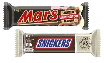Coles Mars chocolate bar 35g-56g or violet crumble bar 50g offer