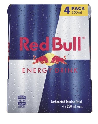 Coles Red bull energy drink 4x250ml offer