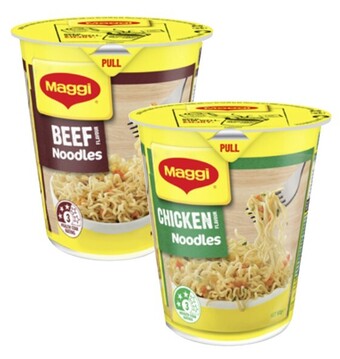 Coles Maggi single cup 58g-65g offer