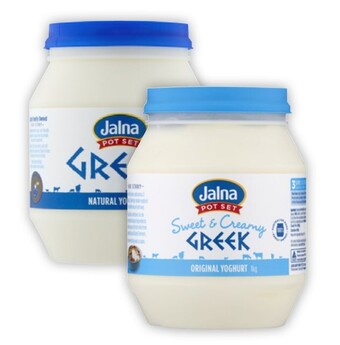 Coles Jalna greek yoghurt 1kg offer