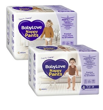 Coles Babylove bulk nappy pants 22 pack-28 pack offer