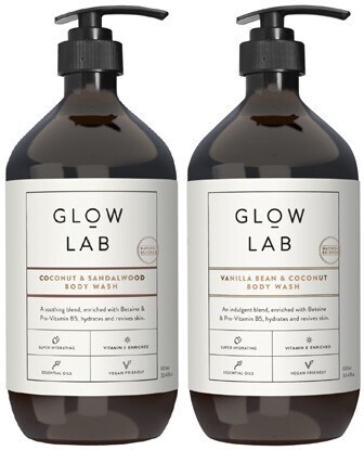 Coles Glow lab body wash 900ml offer