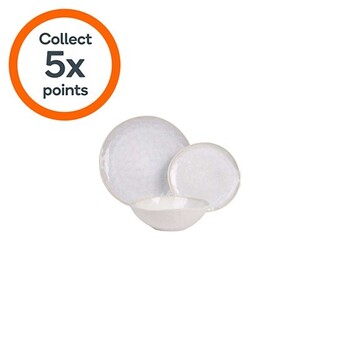Woolworths Ladelle positano reactive white dinnerware set 12 piece offer