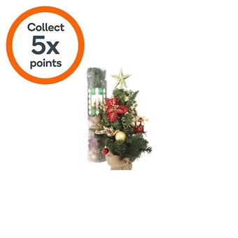 Woolworths Xmas & co. mini christmas tree with decoration package offer