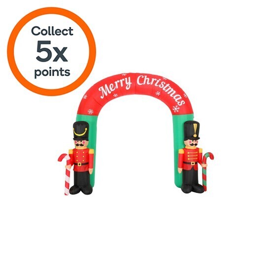 Jingle jollys 3m inflatable nutcracker archway offer at Woolworths