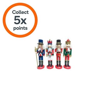 Woolworths Amazing christmas the kings guard nutcrackers 24cm set of 4 offer