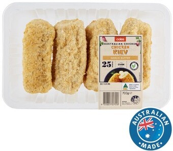 Coles Coles rspca approved chicken breast kiev garlic butter 700g offer