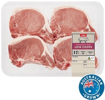 Coles Coles australian pork loin chops large tray offer