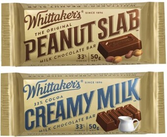 Coles Whittaker's chocolate slab 50g offer