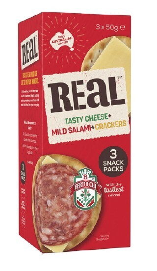 Coles Real tasty cheese, sliced meat & crackers 3 pack 3x50g offer