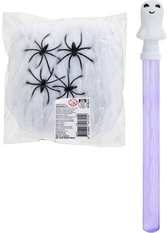 Coles Halloween bubble wand or spiders in web offer