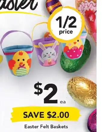 Drakes Easter Felt Baskets offer