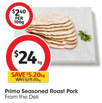 Coles Primo Seasoned Roast Pork offer