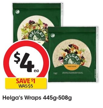 Coles Helga's Wraps 4459-508g offer