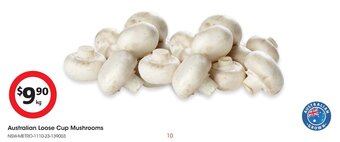 Coles Australian Loose Cup Mushrooms offer